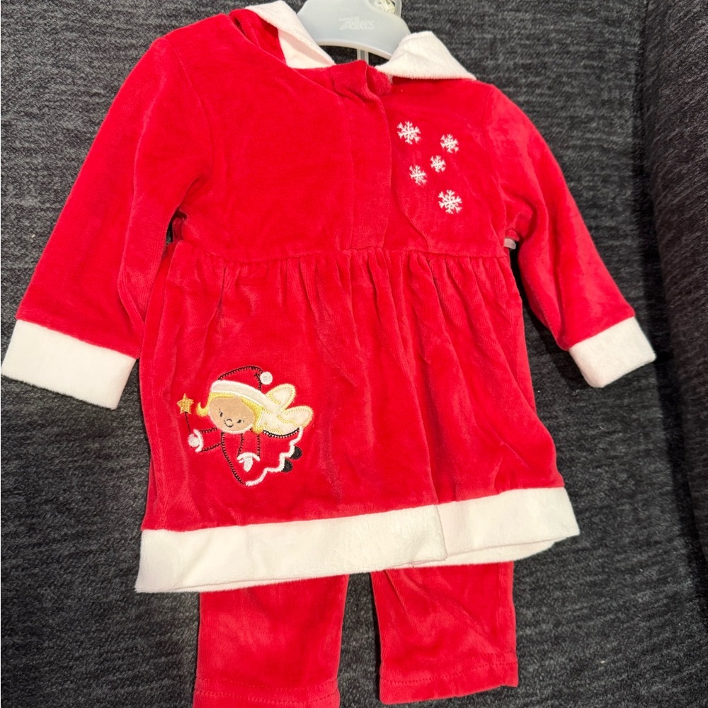 Vintage Cherokee Red and White Baby Christmas Outfit